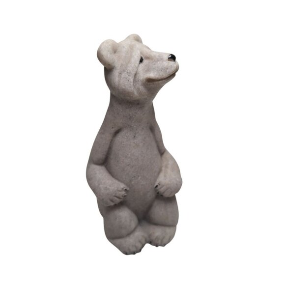 Quarry Critters Billy Bear 2000 Figurine Resin Stone Three Vintage Smile Sit - Picture 3 of 6